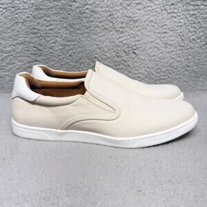 Vionic Brody Mens Size 11.5 Slip-On Sneakers Shoes Beige Canvas